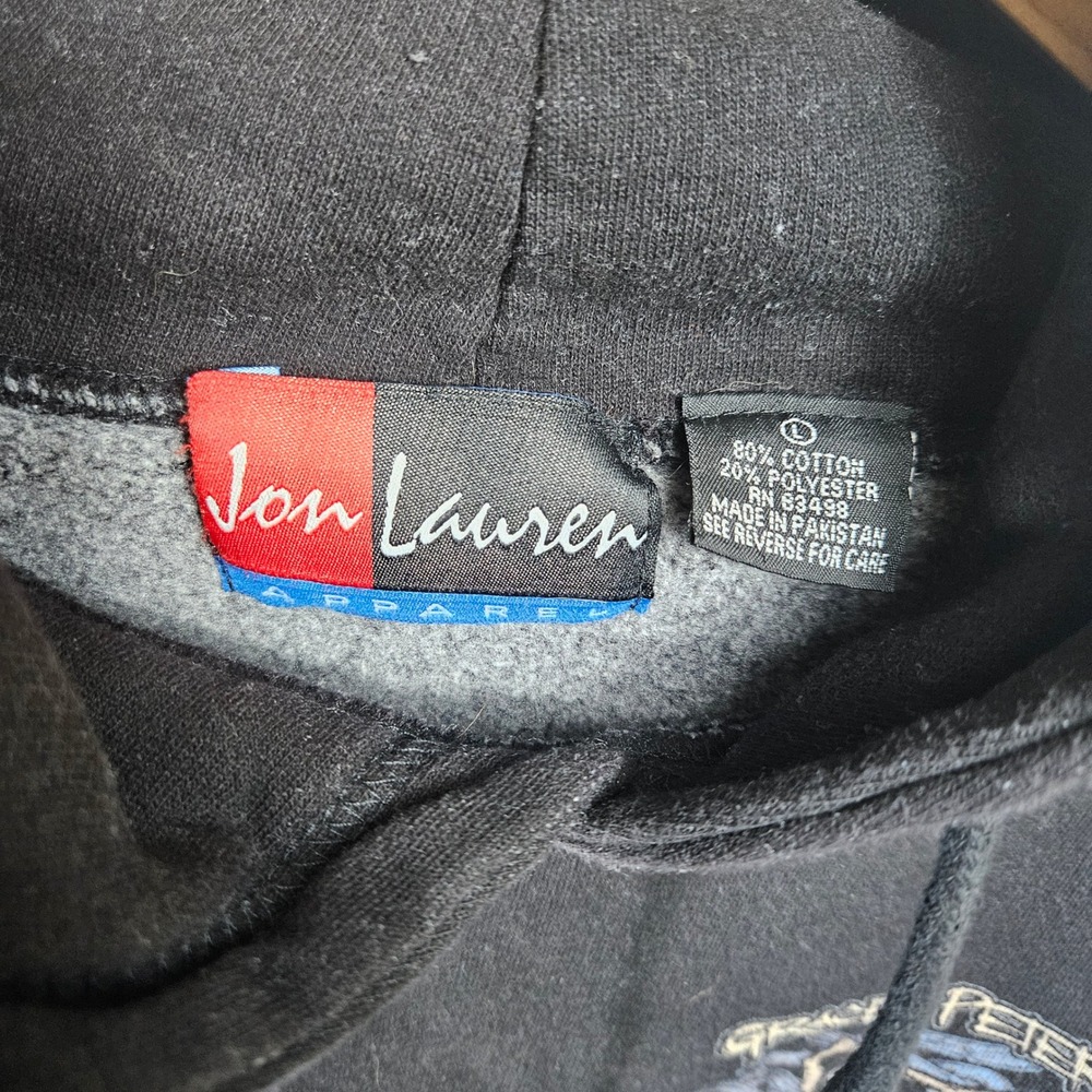 Jon Lauren Wolfpack 331 TRS‎ Graphic Hoodie Sweatshirt Black Men's Large - Picture 4 of 10